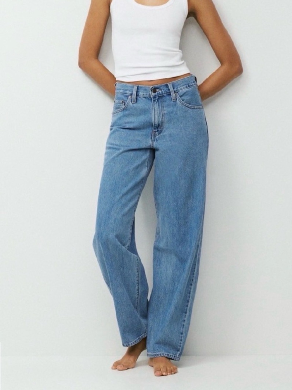 Levi’s Baggy Dad Jeans W26 L32 High Rise Medium Wash Denim